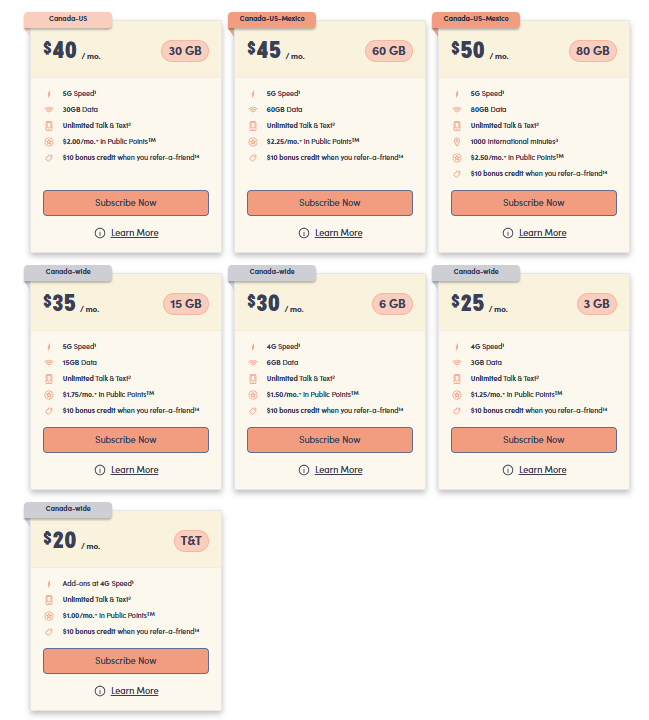 public mobile homepage, canada sim card