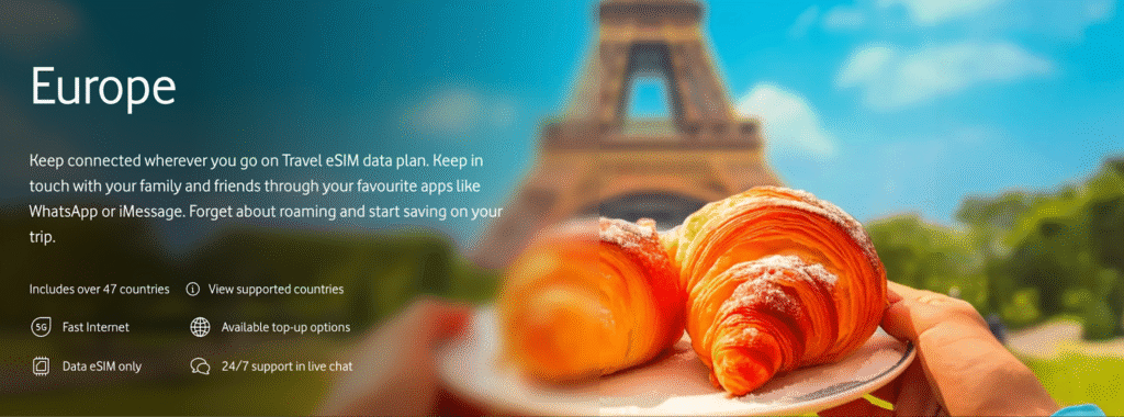 vodafone website cyber monday esim deals