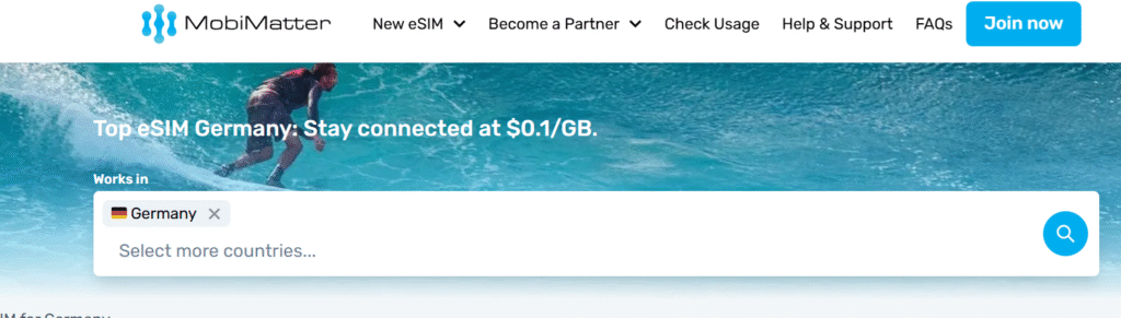 mobimatter, esim provider for germany