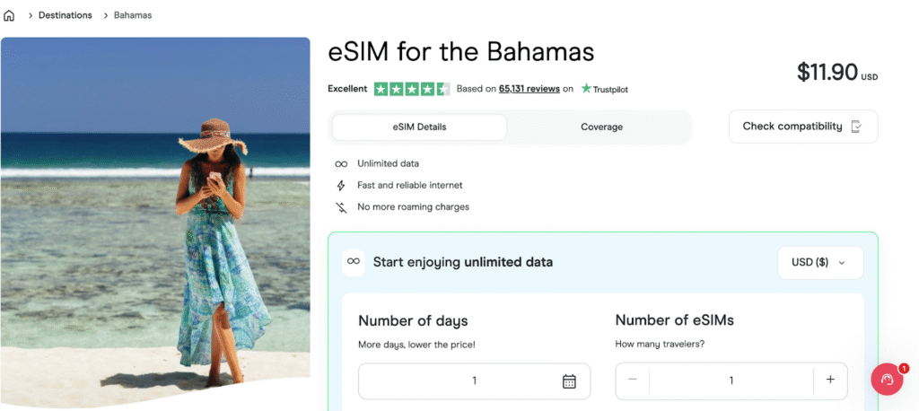 esim holafly, alternative to bahamas sim card