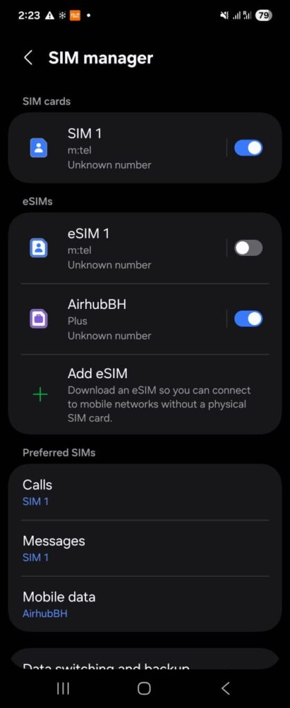 active airhub esim