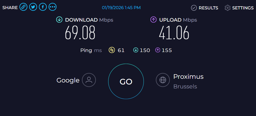 nomad esim ookla test