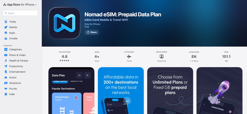 nomad esim app