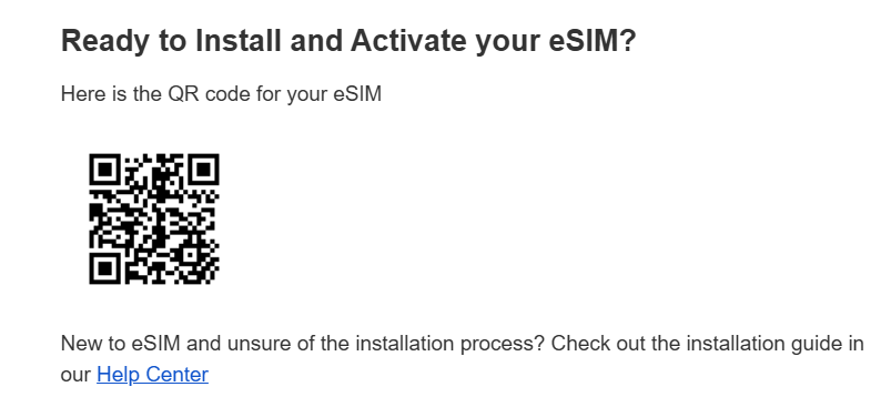 gigsky esim qr activation code