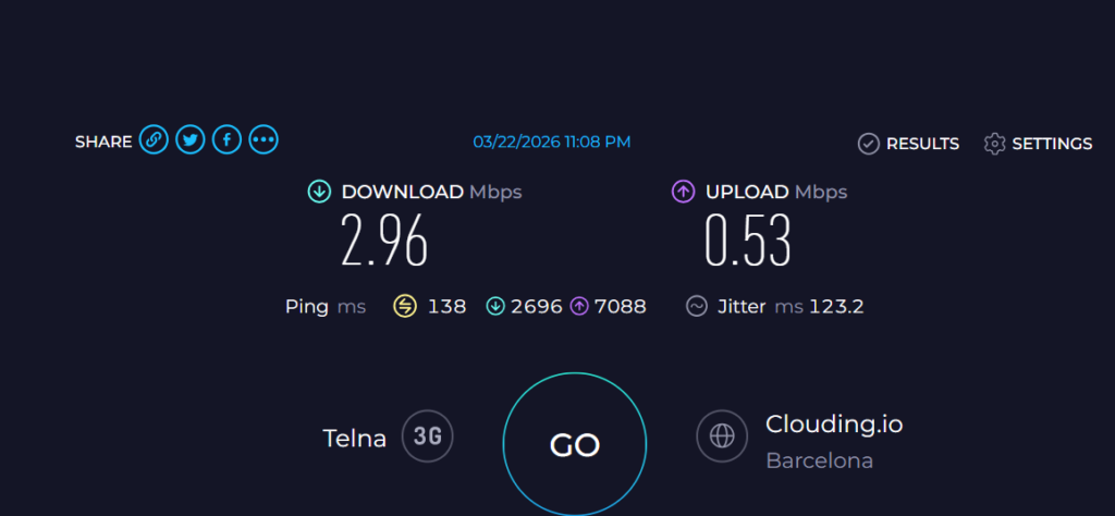 bnesim speed test ookla