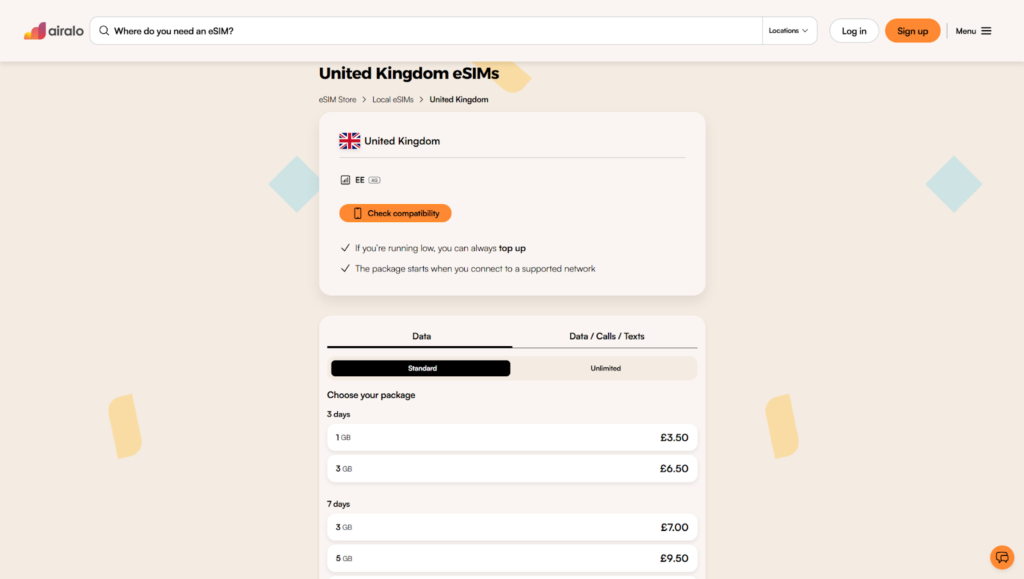 airalo esim, alternative to pocket wifi england