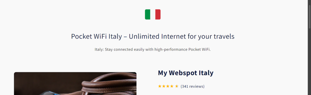 mywebspot, pocket wifi rome
