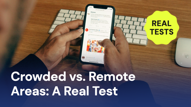 remote vs crowded areas esim test